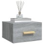 Mesita de noche de pared color gris Sonoma 35x35x20 cm de , Mesitas de noche - Ref: Foro24-817575, Precio: 27,27 €, Descuento: %
