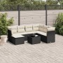 Set de sofás de jardín 8 piezas y cojines ratán sintético negro de , Conjuntos de jardín - Ref: Foro24-3249835, Precio: 468,0...