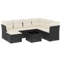 Set de sofás de jardín 8 piezas y cojines ratán sintético negro de , Conjuntos de jardín - Ref: Foro24-3249835, Precio: 468,0...
