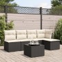 Set de sofás de jardín 6 piezas y cojines ratán sintético negro de , Conjuntos de jardín - Ref: Foro24-3249365, Precio: 321,2...