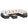 Set de sofás de jardín 8 piezas y cojines ratán sintético negro de , Conjuntos de jardín - Ref: Foro24-3257470, Precio: 525,8...