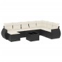 Set de sofás de jardín 8 piezas y cojines ratán sintético negro de , Conjuntos de jardín - Ref: Foro24-3254103, Precio: 538,3...