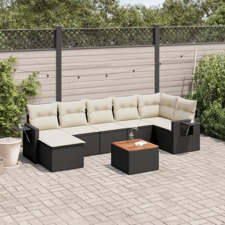 Set de sofás de jardín 8 piezas y cojines ratán sintético negro de , Conjuntos de jardín - Ref: Foro24-3257001, Precio: 469,3...