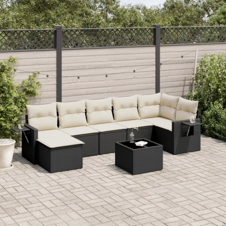 Set de sofás de jardín 8 piezas y cojines ratán sintético negro de , Conjuntos de jardín - Ref: Foro24-3252823, Precio: 473,2...