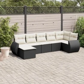 Set de sofás de jardín 8 piezas y cojines ratán sintético negro de , Conjuntos de jardín - Ref: Foro24-3254023, Precio: 491,1...