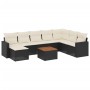 Set de sofás de jardín 8 piezas y cojines ratán sintético negro de , Conjuntos de jardín - Ref: Foro24-3257029, Precio: 519,2...