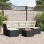 Set de comedor de jardín 7 pzas y cojines ratán sintético negro de , Conjuntos de jardín - Ref: Foro24-3256098, Precio: 387,4...