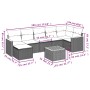 Set de sofás de jardín 8 piezas y cojines ratán sintético negro de , Conjuntos de jardín - Ref: Foro24-3258598, Precio: 457,4...