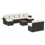 Set de sofás de jardín 10 pzas cojines ratán sintético negro de , Conjuntos de jardín - Ref: Foro24-3257092, Precio: 539,47 €...