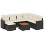Set de sofás de jardín 8 piezas y cojines ratán sintético negro de , Conjuntos de jardín - Ref: Foro24-3258612, Precio: 457,4...