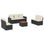 Set de sofás de jardín 8 piezas y cojines ratán sintético negro de , Conjuntos de jardín - Ref: Foro24-3256406, Precio: 446,5...