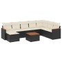 Set de sofás de jardín 8 piezas y cojines ratán sintético negro de , Conjuntos de jardín - Ref: Foro24-3258654, Precio: 506,7...
