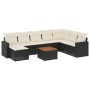 Set de sofás de jardín con cojines 9 pzas ratán sintético negro de , Conjuntos de jardín - Ref: Foro24-3256588, Precio: 513,1...