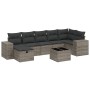 Set de sofás de jardín 8 pzas y cojines ratán sintético gris de , Conjuntos de jardín - Ref: Foro24-3264446, Precio: 482,57 €...