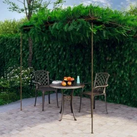 Antique brown garden pergola 3x3x2.5 m iron by vidaXL, Pergolas, arches and garden trellises - Ref: Foro24-313997, Price: 145...