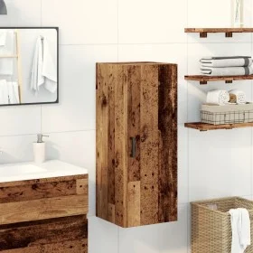 Armario de pared madera de ingeniería envejecida 34,5x34x90 cm de , Aparadores - Ref: Foro24-857334, Precio: 54,76 €, Descuen...