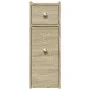 Armario de baño estrecho con ruedas madera roble Sonoma de , Taquillas y armarios de almacenamiento - Ref: Foro24-855288, Pre...