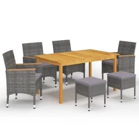 7-piece gray garden dining set by , Garden sets - Ref: Foro24-3067782, Price: 498,02 €, Discount: %