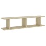 Estantes de pared 2 uds contrachapado roble Sonoma 90x18x20 cm de , Estantes y estanterías - Ref: Foro24-807199, Precio: 34,0...