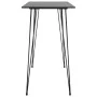 Mesa alta y taburetes de bar 5 piezas negro y gris de , muebles para cocinas y comedores - Ref: Foro24-3057380, Precio: 352,6...