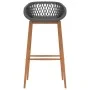 Mesa alta y taburetes de bar 5 piezas negro y gris de , muebles para cocinas y comedores - Ref: Foro24-3057380, Precio: 352,6...