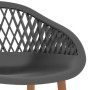 Mesa alta y taburetes de bar 5 piezas negro y gris de , muebles para cocinas y comedores - Ref: Foro24-3057380, Precio: 387,2...