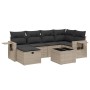 Set de sofás de jardín 7 piezas con cojines ratán PE gris de , Conjuntos de jardín - Ref: Foro24-3263806, Precio: 422,93 €, D...