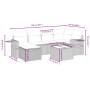 Set de sofás de jardín 7 piezas con cojines ratán PE gris de , Conjuntos de jardín - Ref: Foro24-3263806, Precio: 422,93 €, D...