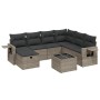 Set de sofás de jardín 8 pzas y cojines ratán sintético gris de , Conjuntos de jardín - Ref: Foro24-3263846, Precio: 474,14 €...