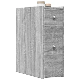Armario de baño estrecho con ruedas madera gris Sonoma von , Schließfächer und Lagerschränke - Ref: Foro24-855291, Preis: 69,...