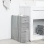 Armario de baño estrecho con ruedas madera gris Sonoma de , Taquillas y armarios de almacenamiento - Ref: Foro24-855291, Prec...