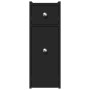 Armario de baño estrecho con ruedas madera de ingeniería negro de , Taquillas y armarios de almacenamiento - Ref: Foro24-8552...