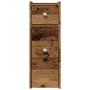 Armario de baño estrecho con ruedas madera envejecida de , Taquillas y armarios de almacenamiento - Ref: Foro24-855293, Preci...