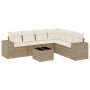 Set sofás de jardín 7 piezas y cojines ratán sintético beige en Conjuntos de jardín | Comprar online en Foru.es