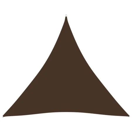 Toldo de vela triangular tela Oxford marrón 5x5x5 m de vidaXL, Sombrillas - Ref: Foro24-135840, Precio: 42,83 €, Descuento: %