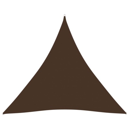 Toldo de vela triangular tela Oxford marrón 5x5x5 m de vidaXL, Sombrillas - Ref: Foro24-135840, Precio: 43,73 €, Descuento: %