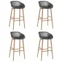 Mesa alta y taburetes de bar 5 piezas blanco y gris de , muebles para cocinas y comedores - Ref: Foro24-3057408, Precio: 342,...