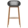 Mesa alta y taburetes de bar 5 piezas blanco y gris de , muebles para cocinas y comedores - Ref: Foro24-3057408, Precio: 342,...