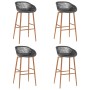 Mesa alta y taburetes de bar 5 piezas blanco y gris de , muebles para cocinas y comedores - Ref: Foro24-3057436, Precio: 373,...