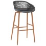 Mesa alta y taburetes de bar 5 piezas blanco y gris de , muebles para cocinas y comedores - Ref: Foro24-3057436, Precio: 373,...