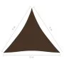 Toldo de vela triangular tela Oxford marrón 5x5x5 m de vidaXL, Sombrillas - Ref: Foro24-135840, Precio: 42,83 €, Descuento: %