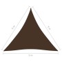 Toldo de vela triangular tela Oxford marrón 5x5x5 m de vidaXL, Sombrillas - Ref: Foro24-135840, Precio: 43,73 €, Descuento: %