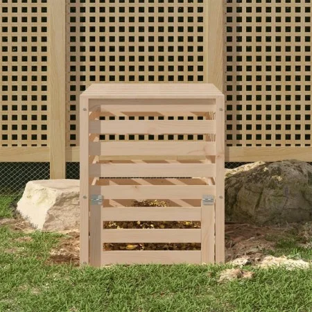 Compostador de madera maciza de pino 63,5x63,5x77,5 cm de , Compostadores - Ref: Foro24-823808, Precio: 99,98 €, Descuento: %
