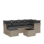 Set de sofás de jardín 7 piezas con cojines ratán PE gris de , Conjuntos de jardín - Ref: Foro24-3263186, Precio: 401,02 €, D...