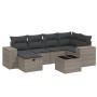 Set de sofás de jardín 7 piezas con cojines ratán PE gris de , Conjuntos de jardín - Ref: Foro24-3264426, Precio: 432,07 €, D...