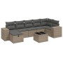 Set de sofás de jardín 8 pzas y cojines ratán sintético gris de , Conjuntos de jardín - Ref: Foro24-3264466, Precio: 482,57 €...