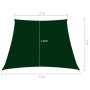 Toldo de vela tela oxford trapecio verde oscuro 2/4x3 m de vidaXL, Sombrillas - Ref: Foro24-135516, Precio: 36,36 €, Descuent...