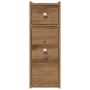 Armario de baño estrecho con ruedas madera roble artisian de , Taquillas y armarios de almacenamiento - Ref: Foro24-855294, P...