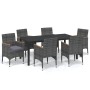 Juego muebles jardín 7 pzas con cojines ratán sintético gris de , Conjuntos de jardín - Ref: Foro24-3095031, Precio: 640,39 €...
