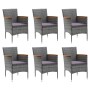 Juego muebles jardín 7 pzas con cojines ratán sintético gris de , Conjuntos de jardín - Ref: Foro24-3095031, Precio: 640,39 €...